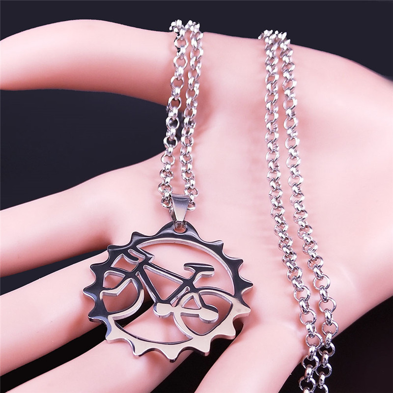 Cycling Gear Gifts - قلادة دراجة هوائية من الفولاذ المقاوم