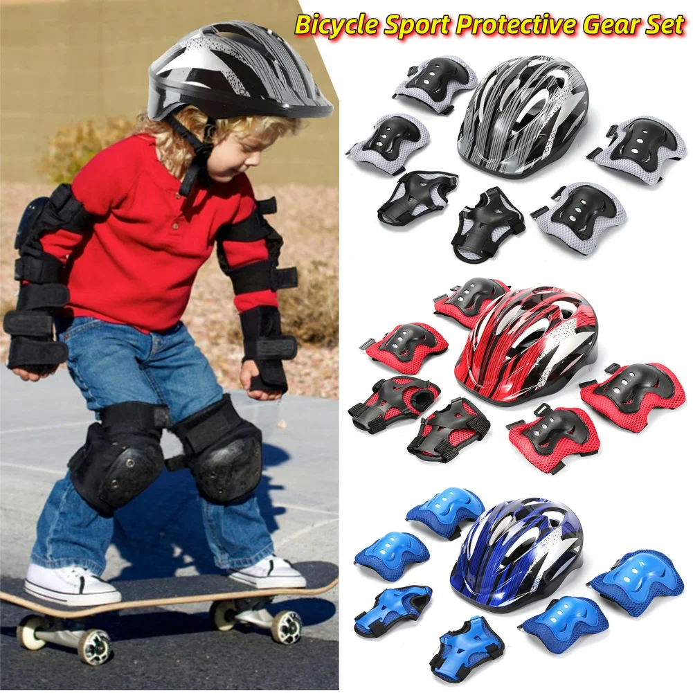 Cycling Gear Helmet - طقم حماية رياضي للدراجات مكون من
