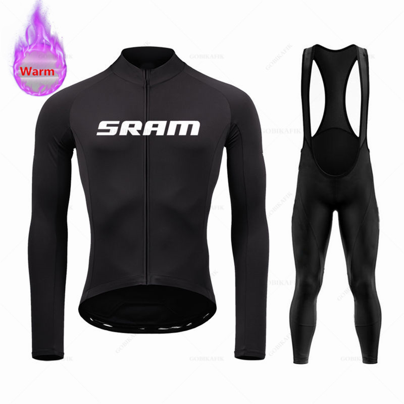Cycling Gear Winter - فريق Sram طويل الأكمام من القميص