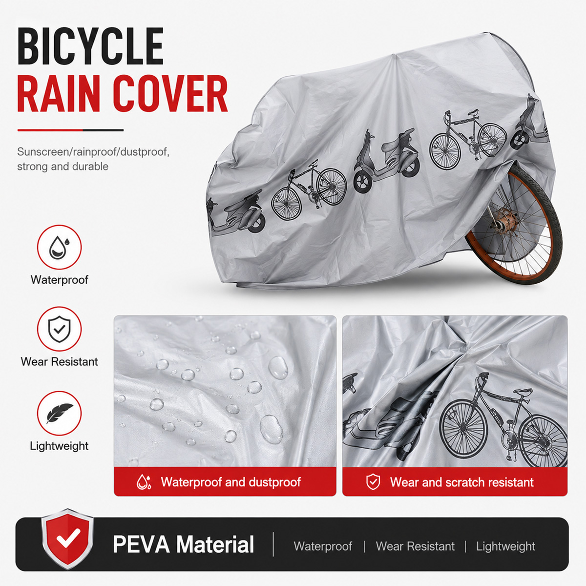 غطاء دراجة هوائية عالمي مقاوم  - مراجعة Cycling Gear Organizer وسعره