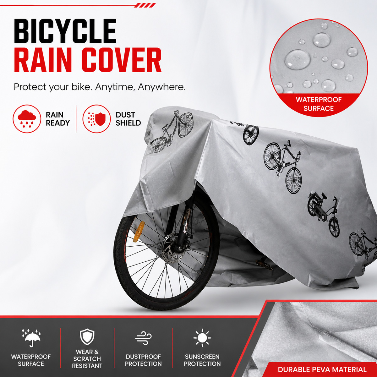 غطاء دراجة هوائية عالمي مقاوم  - مراجعة Cycling Gear Organizer وسعره