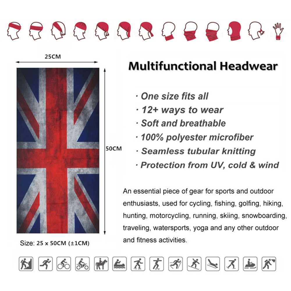رابطة الأمم العلم عصابات متعدد - مراجعة Womens Cycling Gear Uk وسعره